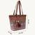  earth edit rust ethnic jacquard tote bag