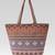  earth edit rust ethnic jacquard tote bag