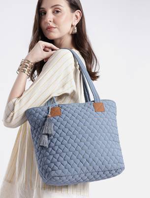  uno powder blue diamond quilted tote bag 2