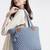  uno powder blue diamond quilted tote bag