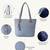  uno powder blue diamond quilted tote bag