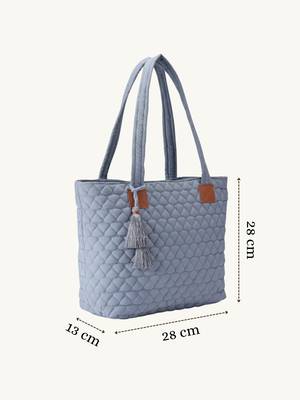  uno powder blue diamond quilted tote bag 4