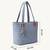  uno powder blue diamond quilted tote bag