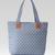  uno powder blue diamond quilted tote bag