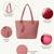  uno dusty pink diamond quilted tote bag