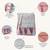  mod stitch dusty pink chevron cotton sling bag