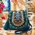  tribal sutra firozi boho canvas sling bag