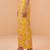 Women yellow rayon floral printed regular trouser