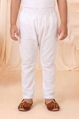 Boys light pink satin flamingo bird & floral embroidered kurta pyjama set 5