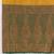 Golden Jacquard Silk Saree With Green Border & Zari Work Pallu With Unstitched Blouse Piece