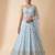 sky blue georgette embroidered designer lehenga-choli