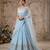 sky blue georgette embroidered designer lehenga-choli