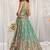 green organza embroidered designer lehenga-choli