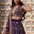 purple georgette embroidered designer lehenga-choli