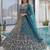 blue net embroidered designer lehenga-choli
