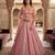 pink satin embroidered designer lehenga-choli