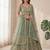 green net embroidered designer lehenga-choli