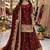 maroon silk embroidered designer lehenga-choli