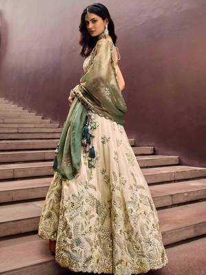 off white silk embroidered designer lehenga-choli 3