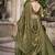 olive silk embroidered designer lehenga-choli