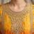 Yellow premium chinon embroidered kurta palazzo set with dupatta