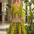 Green premium chinon embroidered kurta palazzo set with dupatta