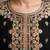Black premium chinon embroidered sharara suit with dupatta