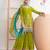 Green airtex chinon embroidered palazzo suit with dupatta