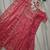 peach color rich sequin embroidered work fendy silk blend gown set