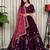 Wine Color Embroidery malti Thred work and sequins work  Roman silk blend Lahenga Choli Set