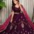Wine Color Embroidery malti Thred work and sequins work  Roman silk blend Lahenga Choli Set