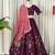 Wine Color Embroidery malti Thred work and sequins work  Roman silk blend Lahenga Choli Set