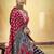 Black satin ajrakh printed casual wear saree