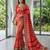 Red Color Beautiful 3Mm & 5Mm Sequins And Jari Dori Embroidered Lace Border Silk Blend Saree