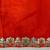 Red Color Beautiful 3Mm & 5Mm Sequins And Jari Dori Embroidered Lace Border Silk Blend Saree