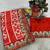 Red Color Beautiful 3Mm & 5Mm Sequins And Jari Dori Embroidered Lace Border Silk Blend Saree