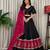 Black Embroidery sequin and foil mirar Vichitra silk blend Lahenga choli Set