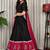 Black Embroidery sequin and foil mirar Vichitra silk blend Lahenga choli Set