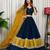 Navy Blue Embroidery sequin and foil mirar Vichitra silk blend Lahenga choli Set