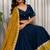 Navy Blue Embroidery sequin and foil mirar Vichitra silk blend Lahenga choli Set
