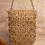 Gold kundan beaded embroidered silk pouch