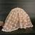 Gold beige thread embroidered silk clutch