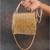 Gold beaded silk tassel handbag