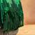 Emerald green mini beaded silk handbag