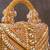 Gold crystal handcrafted silk bag