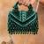 Emerald green handcrafted crystal silk bag