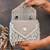 Ivory handcrafted crystal silk bag