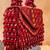 Ruby red handcrafted crystal bag