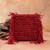 Ruby red weave fringe silk handbag