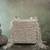 Silver weave fringe silk handbag